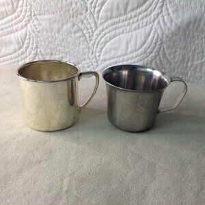 VTG Plated Childs Alphabet cut and Christening Cup. 1930-1950's Traditional Gift